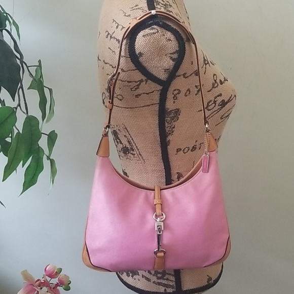Coach Handbags - Coach Leather/Canvas Shoulder Bag